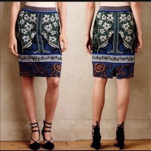 Anthropologie Moth Jacquard sweater skirt